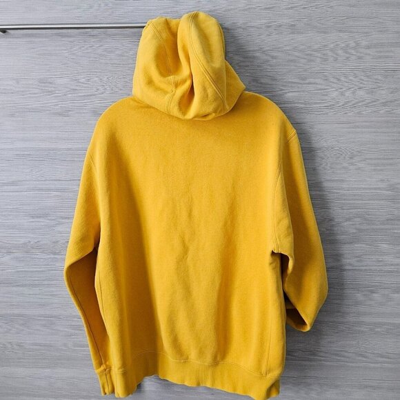 Nike Sweatshirt Evolution of the Swish Pinwheel Logo Yellow Long Sleeve Hooded M - Picture 6 of 16